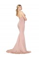 Comprimento Chão Malva Sem Mangas Sereia Lombar Vestidos de Madrinha / Vestidos de Noite / Vestidos de Festa Por Atacado